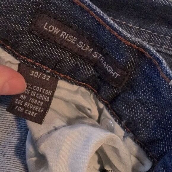 CJ Black Men’s Low Rise Slim Straight Patchwork Blue Jeans | 30/32 - Picture 2 of 5